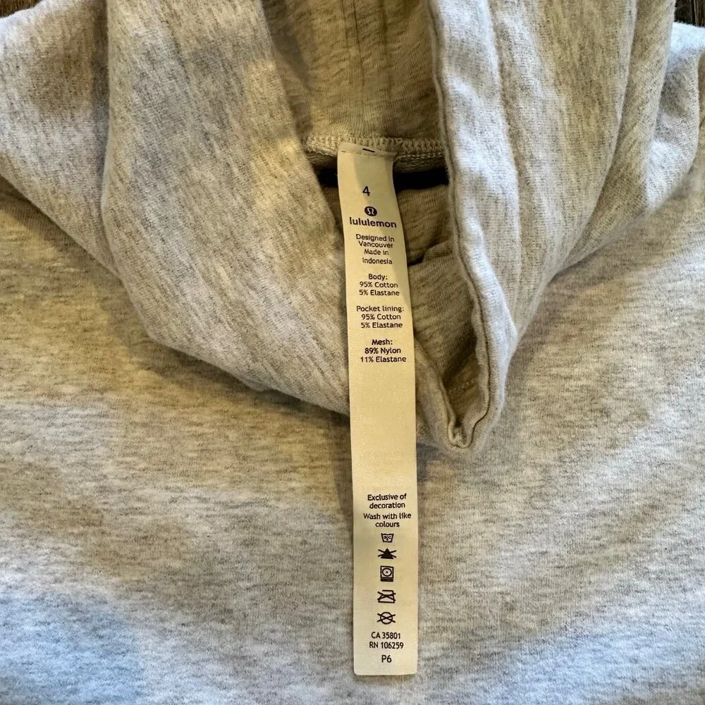 GUC Lululemon Make A Move Long Sleeve Cowl Neck Pullover, Light Gray, Size: 4 - Picture 7 of 9